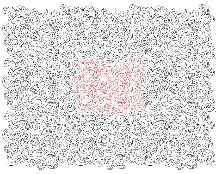 victorian swirls pano 002 Digital Pattern | Sweet Dreams Quilt